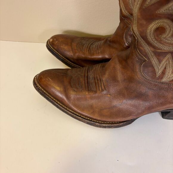 Justin‎ Boots Brown Leather Men\'s Cowboy Western Boots 9 main image 8